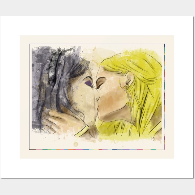 Deanoru: a surprise kiss Wall Art by ManuLuce